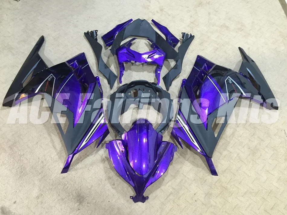 

New Injection Mold Abs bike Fairings Kit Fit for kawasaki EX300 2013 2014 2015 Ninja300 13 14 15 EX 300 Bodywork purple black