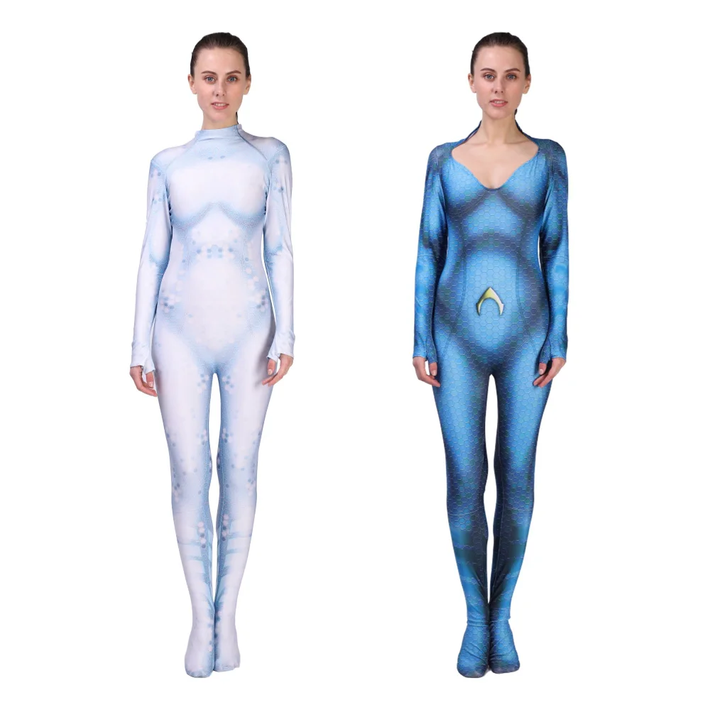 Stampa 3D Aquaman Mera Costume Cosplay Zentai Supereroe Tuta Tute Mera Costume Cosplay Costume Per Bambini