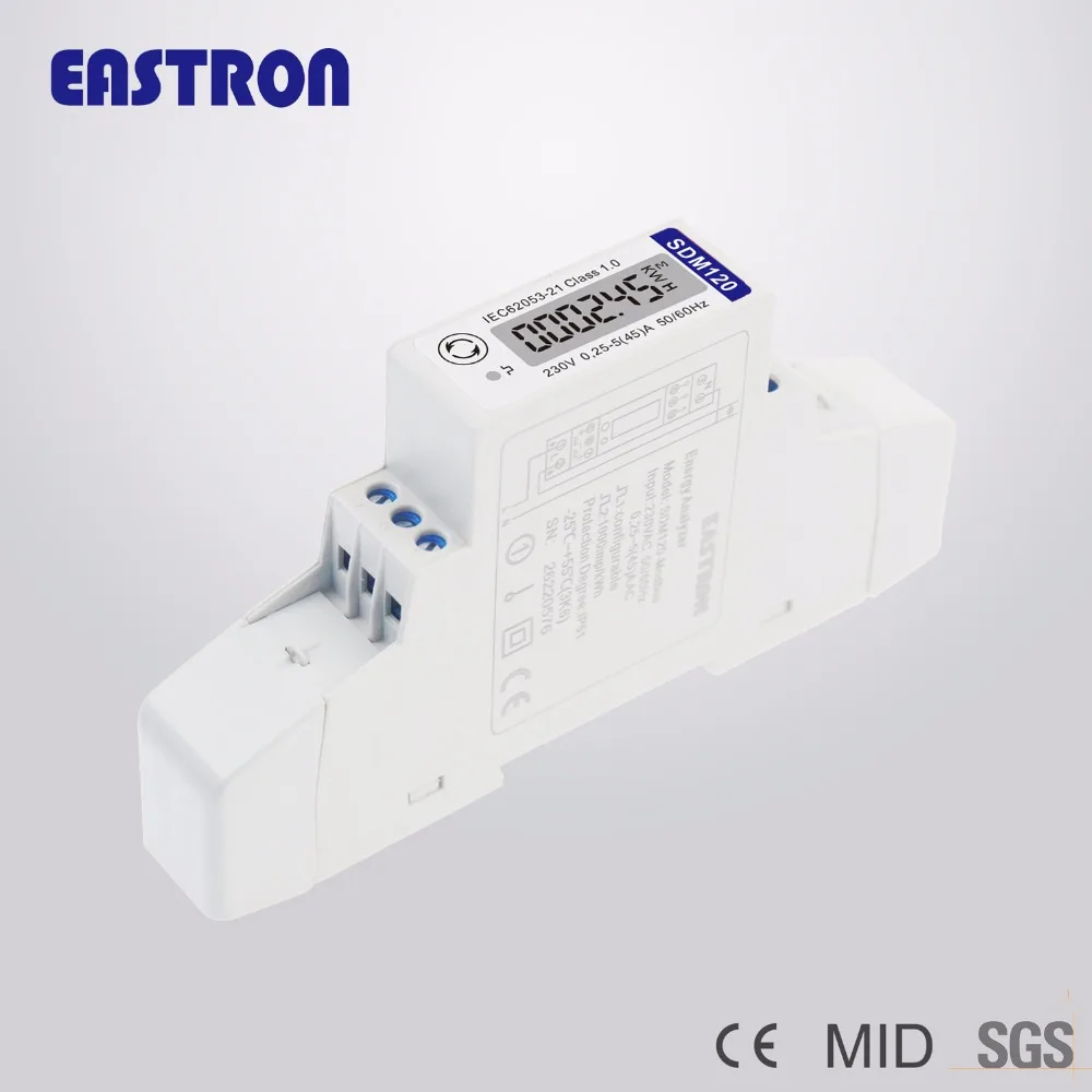 SDM120M 5(45)A 230V однофазный двухпроводной din рейка кВт/ч Ватт счетчик энергии RS485 Modbus