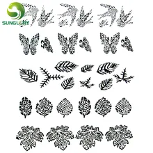 5 шт. трафареты для торта, помадка прессформы торта декоративный трафарет листья бабочка птица шаблон для приготовления печенья в форме пирожного Кофе форма для выпечки