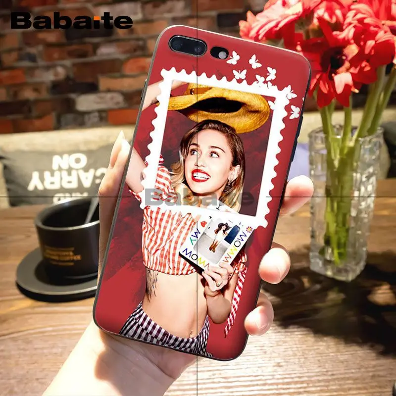Babaite Miley Cyrus мягкий резиновый черный чехол для телефона iPhone 5 5Sx 6 7 7plus 8 8Plus X XS MAX XR 11