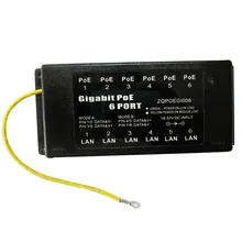 Гигабитный POE 6 портов питания через Ethernet Инжектор для(UBNT) ip-камеры, VOIP телефон, точки доступа Wi-Fi, режим A и режим B вход питания