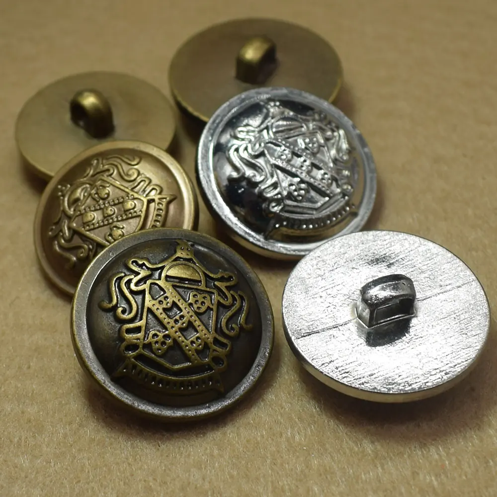 2PCS British Style High Grade Metal Buttons for Clothing Jeans Jacket