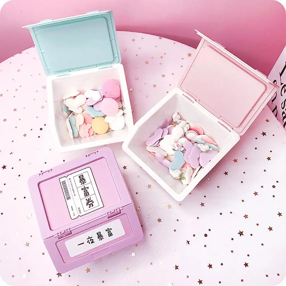 

New Desktop Jewelry Box Girl Makeup Earrings Case Mini Storage Organizer Container