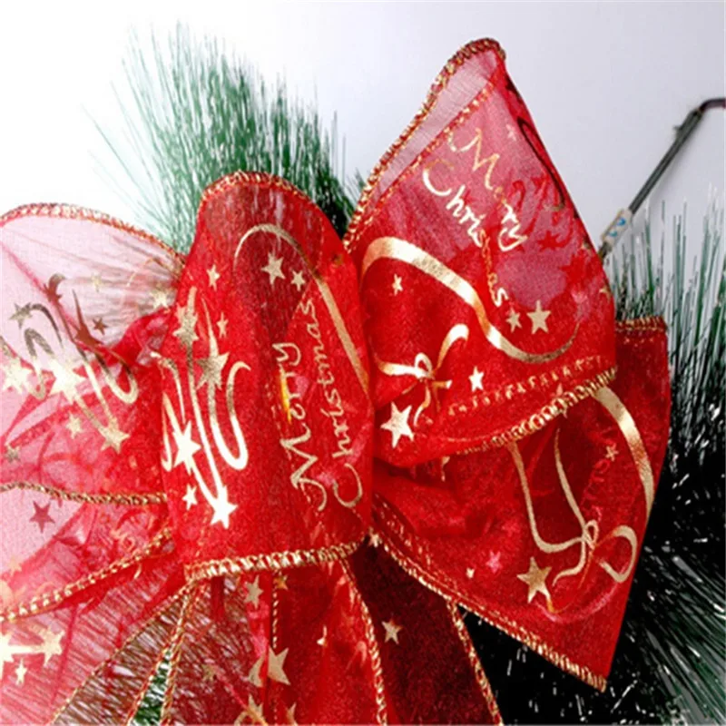 200CM Red / Gold Cloth Satin Ribbon Party Home Decoration Wedding Wrapping Paper Christmas New Year DIY material 760871 | Дом и сад