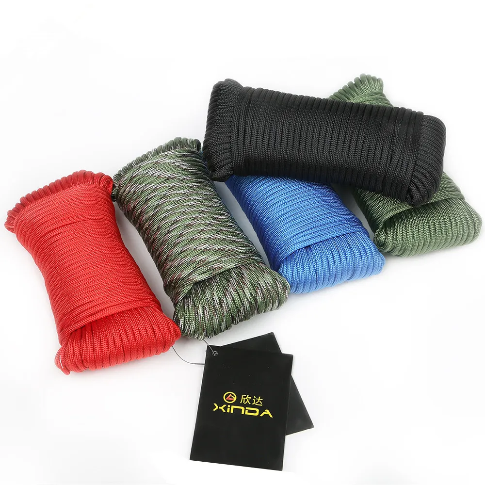 Outdoor Survival Kit, Army Use Rock Climbing 9 Core Paracord Rope 4mm