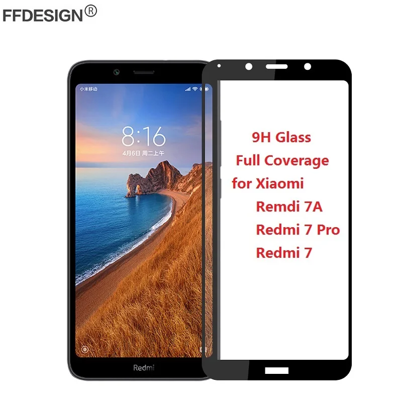 

Full Cover Tempered Glass Screen Protector for Xiaomi Redmi 7A 7 Pro Protective Glass Protection Film Foil
