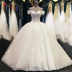 Jark Tozr Robe De Mariage 2019 индивидуальный заказ аппликация бисером, жемчужины женский топ расшитый пайетками бальное платье турецкие свадебные