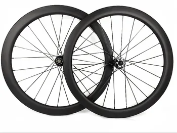 

700C 60mm depth Road disc brake carbon wheels 25mm width clincher/tubular carbon wheelset 3k matte finish with novatec 791/792