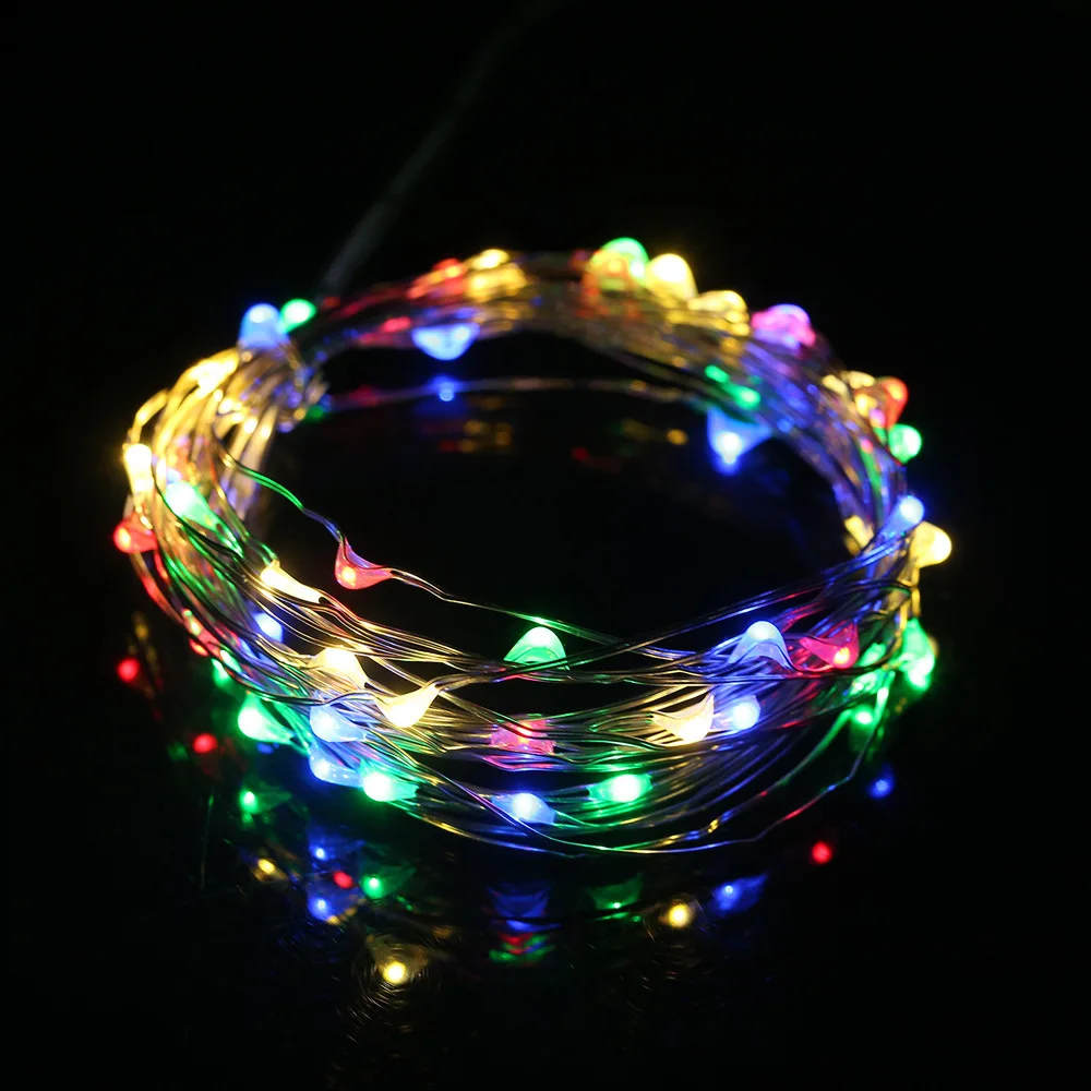 50 LED Fairy String Lights Battery Operated Waterproof Remote Control 8
