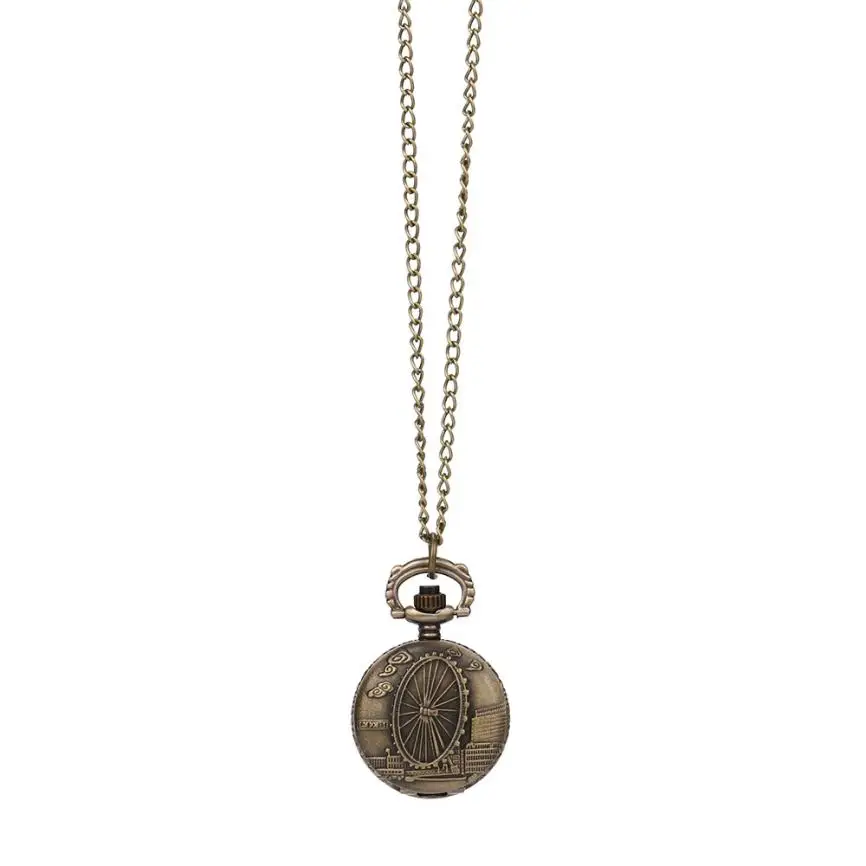Ретро Бронзовый дизайн карманные часы с цепочкой для мужчин ожерелье в стиле стимпанк карманные и часы подарок для влюбленных дропшиппинг# D