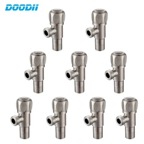 Válvulas de Ângulo Acessórios do Banheiro Válvula de Ângulo para o Banheiro Pia da Cozinha Doodii Inoxidável Escovado Basinwater Aquecedor Sus304 Aço Mod. 1372441