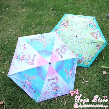 

Cartoon Duffy Bear Friends Stellalou Rabbit Gelatoni Japanese Anime Plush Toy Cute Umbrella Sunshade 22CM*5CM