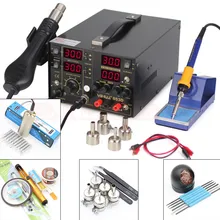 YIHUA 853D 5A 3 в 1 SMD DC источник питания горячего воздуха пистолет паяльник паяльная станция 110 В/220 В