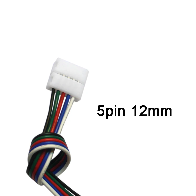 5-100 шт. провод разъема светодиода 2pin 3pin 4pin 5pin 6pin соединительный кабель с разъемом кабеля для WS2811 WS2812B 5050 RGB/RGBW светодиодный полосы светильник - Цвет: 5pin  12mm