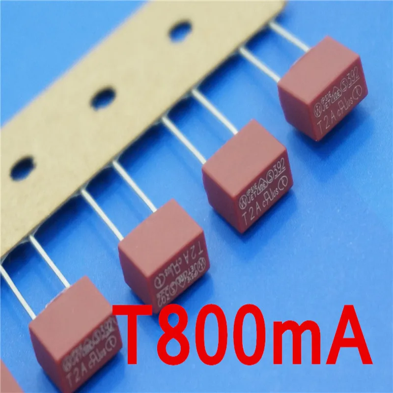 (1000 шт./лот) T800mA 250V TE5 медленный выдувной миниатюрный предохранитель UL VDE RoHS 800mA 0.8Amp.