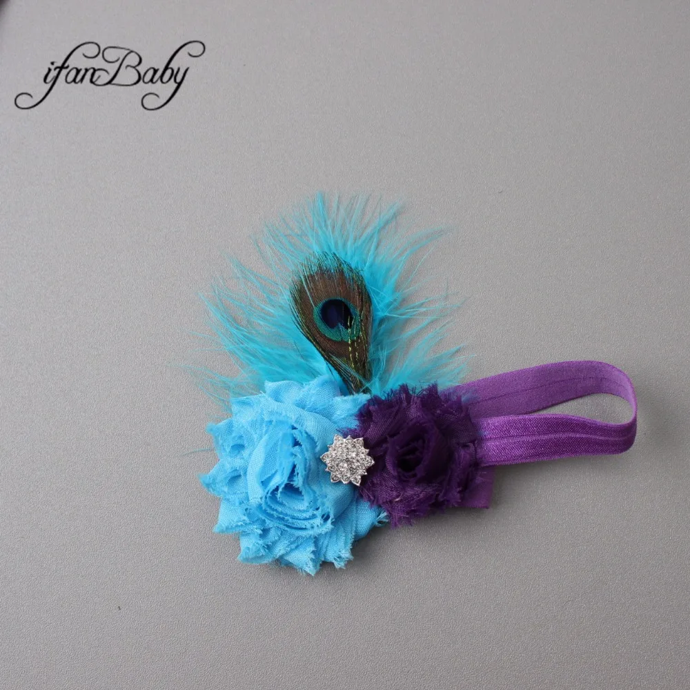 Fashion Blue flower Belt,Girl Woman Sash Belt Wedding Sashes belt with flower headband 1 SET