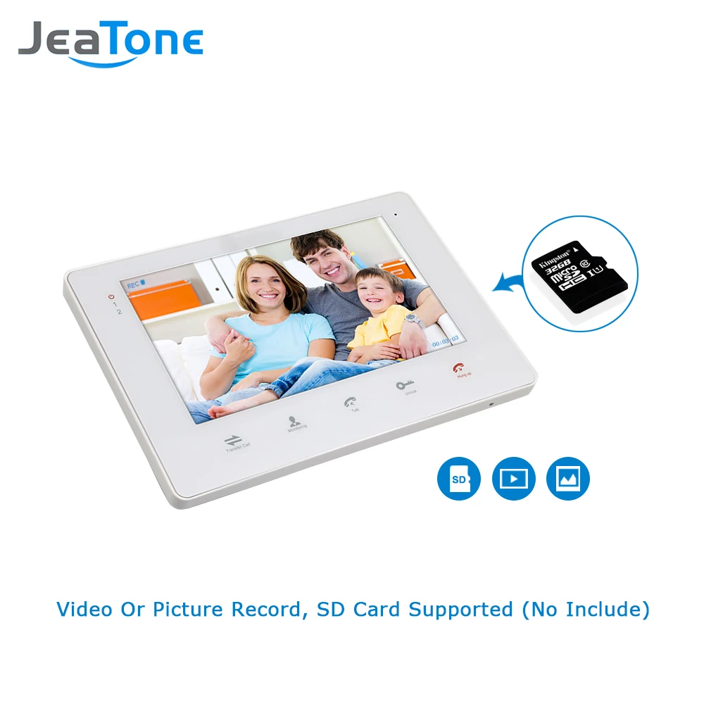 Система видеонаблюдения JeaTone 7 дюймов TFT 2 и 1 1200TVL|video door phone|door phonevideo phone system |