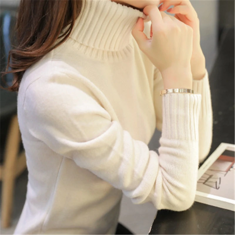 2018 New Autumn winter Women Knitted Sweaters Pullovers Turtleneck Long Sleeve Solid Color Slim Elastic Short Sweater Women K861 2018 New Autumn winter Women Knitted Sweaters Pullovers Turtleneck Long Sleeve Solid Color Slim Elastic Short Sweater Women K861