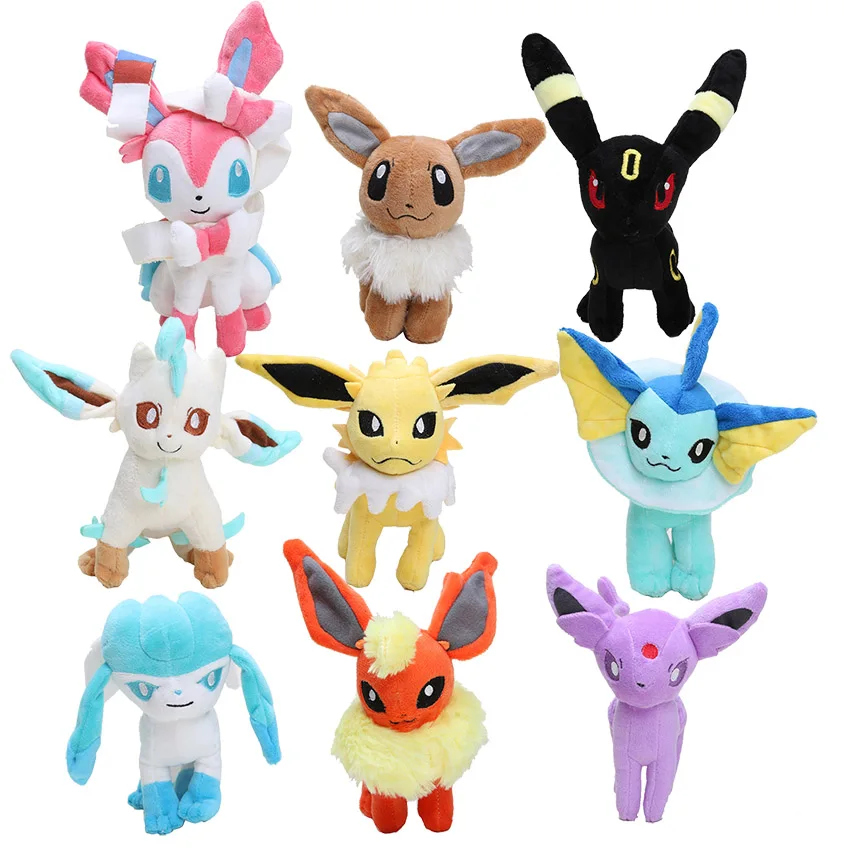 23 см кукла Glaceon Leafeon Eevee Vaporeon Flareon Espeon Jolteon плюшевый умбреон куклы игрушки