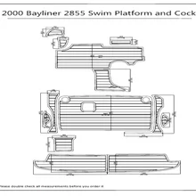 2000 Bayliner 2855 платформа для плавания и коврик для кокпита лодка EVA Тиковый настил 1/" 6 мм