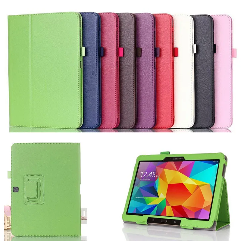 PU Leather Case Stand Tablet Cover For Samsung Galaxy Tab 4 10.1 T530 T531 T535 Protective +Screen Film + Pen | Компьютеры и офис