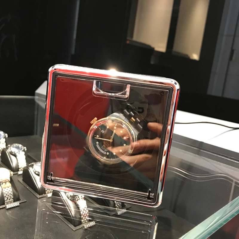 

Expandable Black Red Rotation Automatic Watch Winder Display Box Transparent Cover Mechanical Watch Winding Box Watch Storage