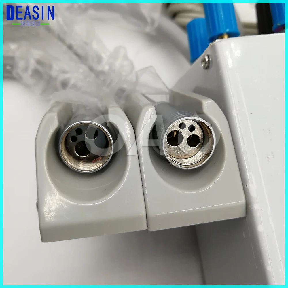 DEASIN Стоматологическая лаборатория Портативный Два турбинного блока воздушный компрессор 3 способ соломы для стоматолога наконечник трубка 4 отверстия или 2 отверстия трубки