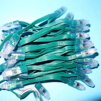 

50pcs/set DC5V P9883 addressable pixel;IP68 rated;one bad node does not affect the other nodes'working;all green wire