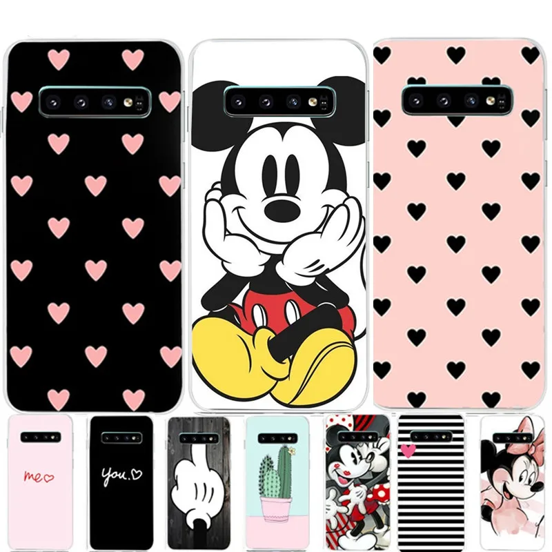 Fashion Love Heart Case for Galaxy S10 Plus Silicone Cover S10E Lite A7 2018 S7 Edge Phone |