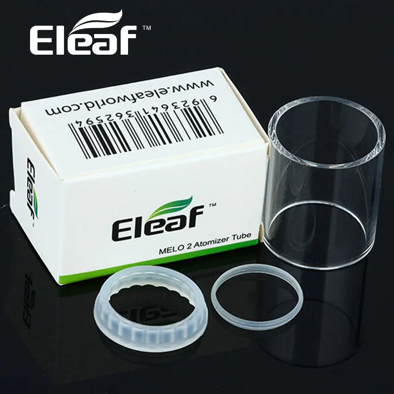 

Eleaf melo 2 Pyrex Glass Tube Replacement 4.5ml E-cigs Atomizer Tube with 2 Silicone Rings for MELO II Airflow Adjustable Tank