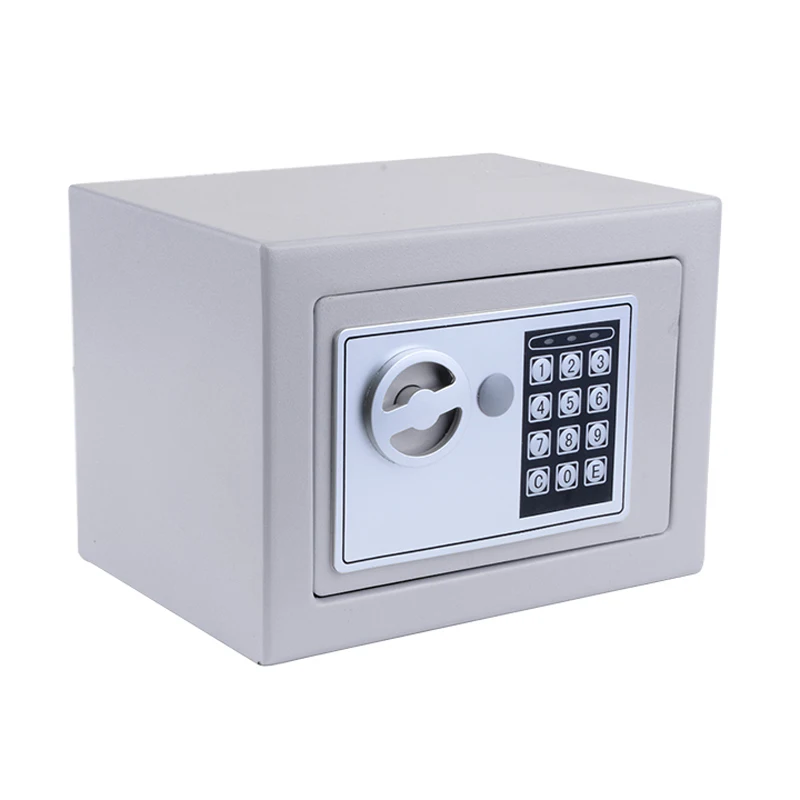 

Sliver Digital Electronic Safe Security Box Fireproof Wall-Anchoring Safe Deposit Box for Money Jewelry Cash Batteries
