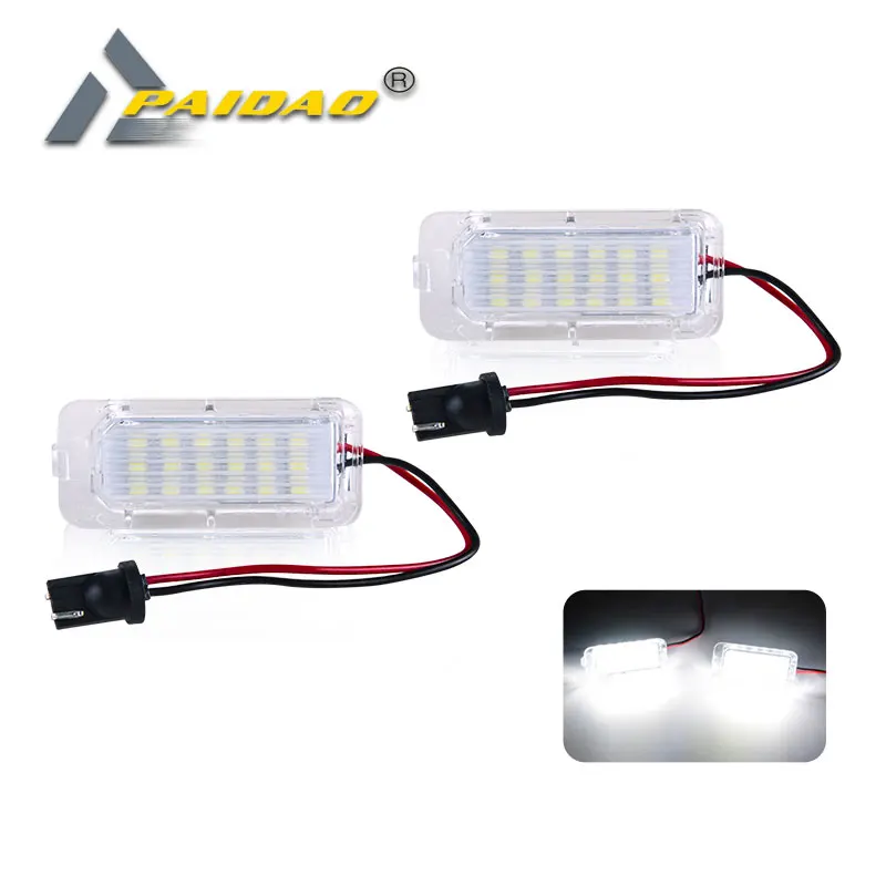 

2Pcs No Error 12V LED Number License Plate Lights Replacement Bulb for FORD Focus 5D Fiesta MK6 Mondeo MK4 S-Max MK1 Galaxy MK3