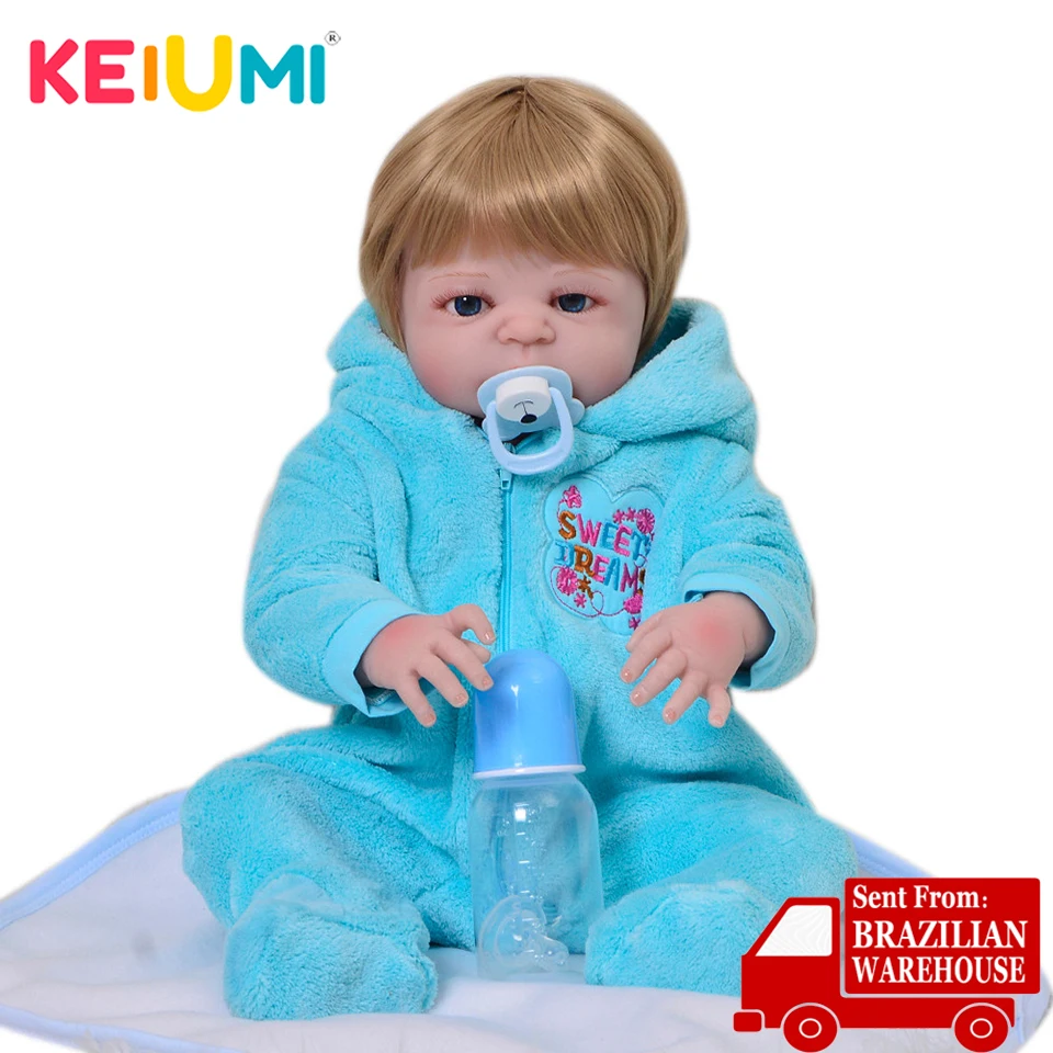 KEIUMI True To Life силиконовые куклы Reborn Baby 23 ''полностью виниловые Boneca Reborn Menino для малышей Playmates модные золотые волосы