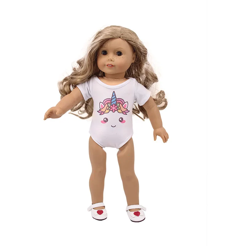 Единорог 9 видов стилей доступны кукольная одежда футболка Русалка щикопартияки для 18 дюймов американская кукла & 43 см для ухода за