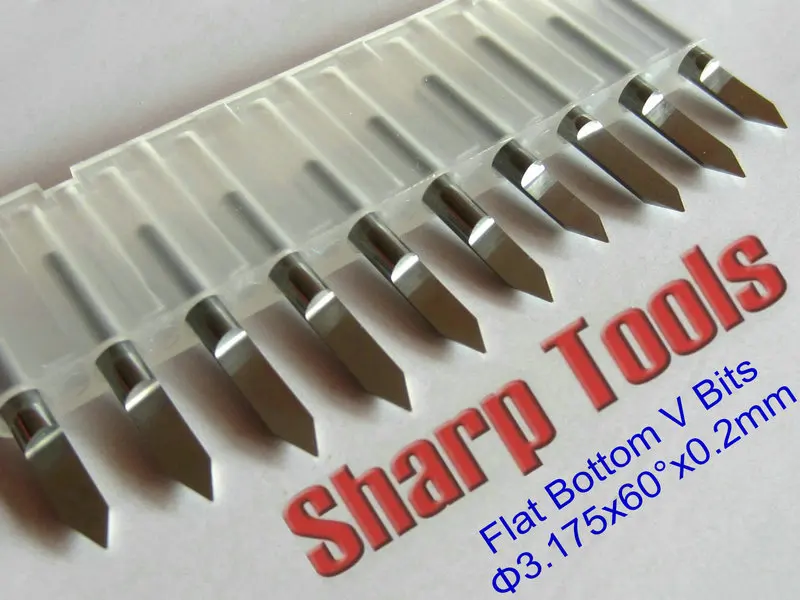 

60 Degree 3.175*0.2mm 3D V Cutter Carbide PCB Engraving Bits, 10pc/lot CNC Bits for Woodworking CNC Router Tools Carving Milling