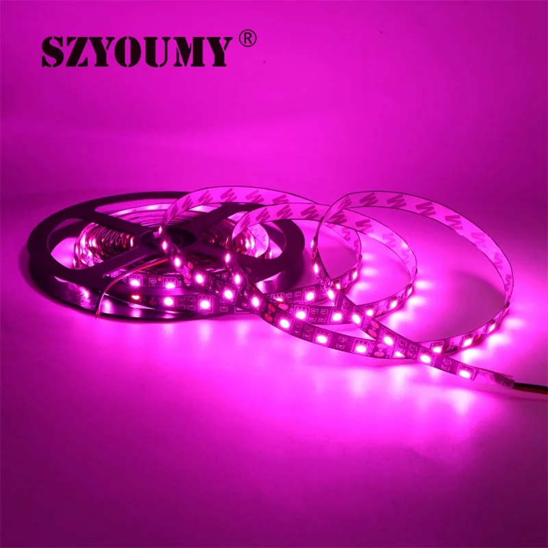 SZYOUMY светодиодный светильник 12 в 5050 SMD Светодиодная лента 60 светодиодный/м не водонепроницаемый черный PCB Fita лента автомобильная лампа