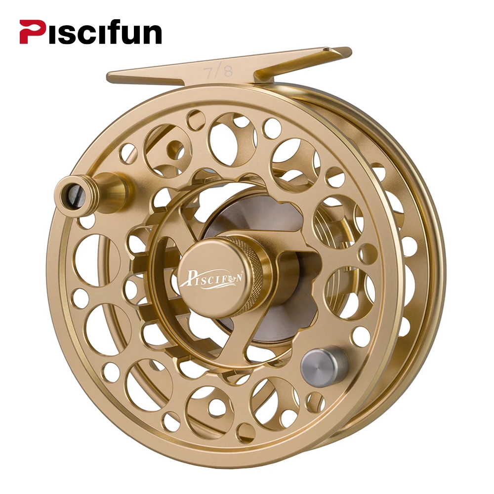 Buy Piscifun Sword Gold Fly Reels 3/4 5/6 7/8wt with CNC Aluminum Alloy Body