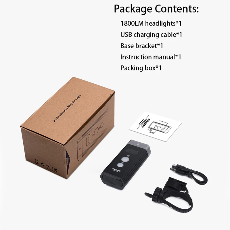 Top ROCKBROS 1800 Lumen Bicycle Front light Flood Focus beam Headlight MTB Road Bike Handlebar Light 5000mAh Power Bank Flashlight 5 Top ROCKBROS 1800 Lumen Bicycle Front light Flood Focus beam Headlight MTB Road Bike Handlebar Light 5000mAh Power Bank Flashlight 5