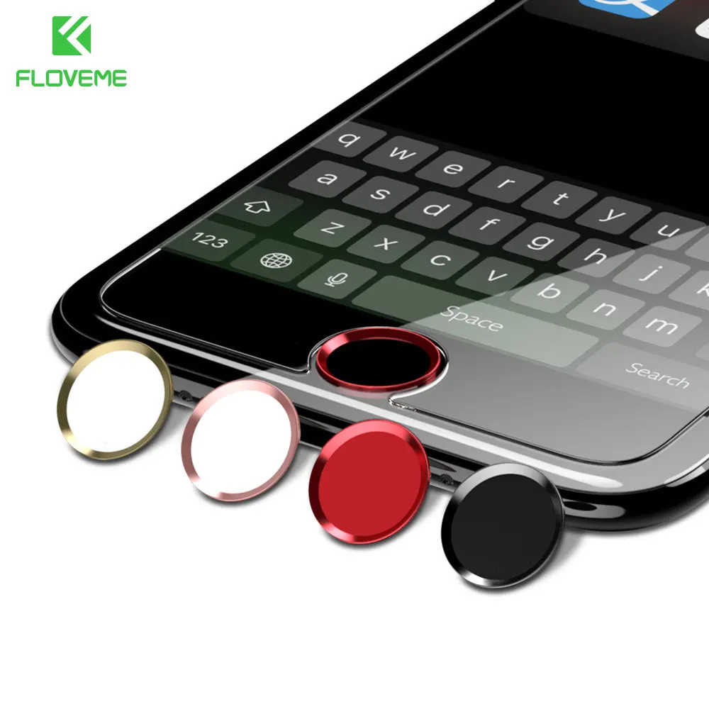 

FLOVEME Button Cover Set For iPhone 7 6 6S Plus Home Button Sticker Fingerprint Unlock keypad keycap For iPhone 6 6S 5 Case