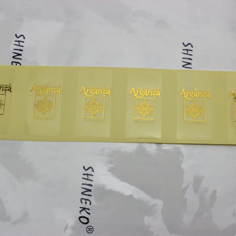 

Customized Decorative glittering sticker, high class gold stamping label