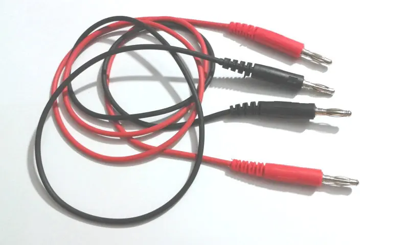 20PCS Power Double Male 4mm banana plug cables 18AWG Cable Test Cable 80CM 