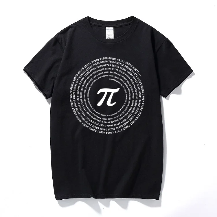 

Novelty Pi Math TShirts Men's Cotton Loose Short Sleeve Tee shirts Geek Style T shirt Nerd Casual Man's T-shirts Tops camiseta