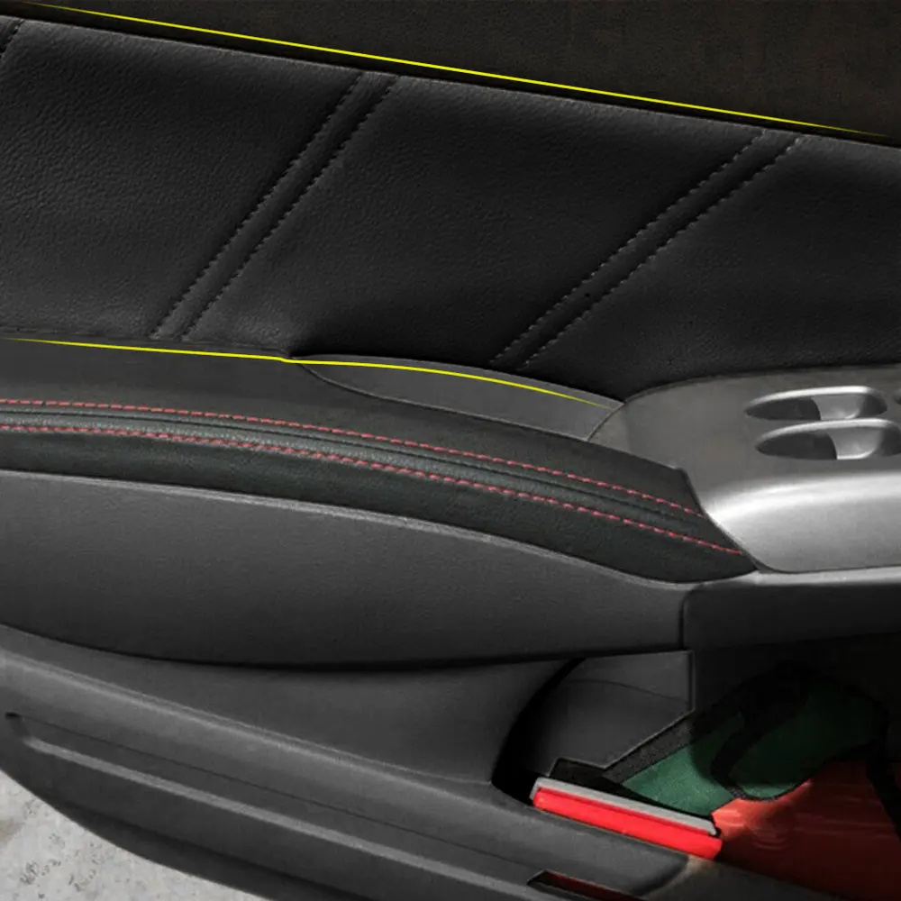 

Для Honda civic 8th кожи Межкомнатная дверь подлокотник поверхности крышки отделкой Панель охранников стайлинга автомобилей аксессуары защитить Чехлы для автомобиля