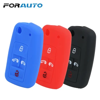 

FORAUTO Car Key Protector For Volkswagen Multivan Sharan Caravelle Transporter Caddy 4 Button Car Remote Key Fob Cover Case