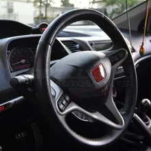 JS SPORT RED TYPE R STYLE STEERING WHEEL BADGE EMBLEM CAR STYLING FOR HONDA CIVIC FN FK FK1 FK2 FN2 FN1