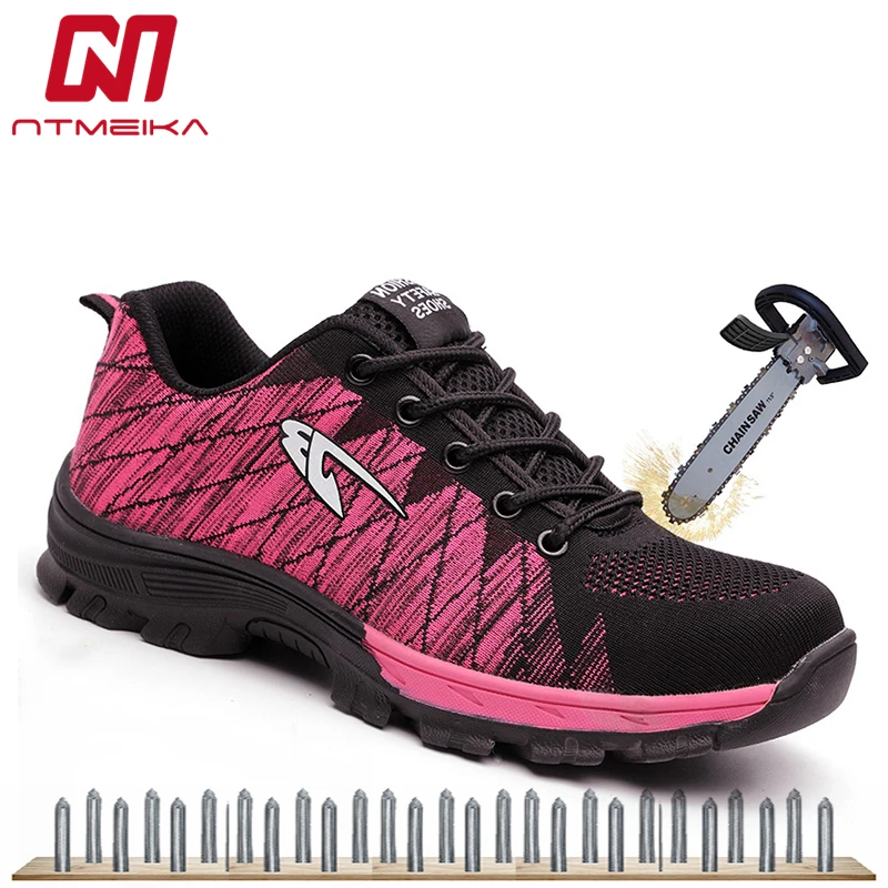Plus Size 35 41 Women Work Safety Shoes Steel Toe Casual Work Shoes