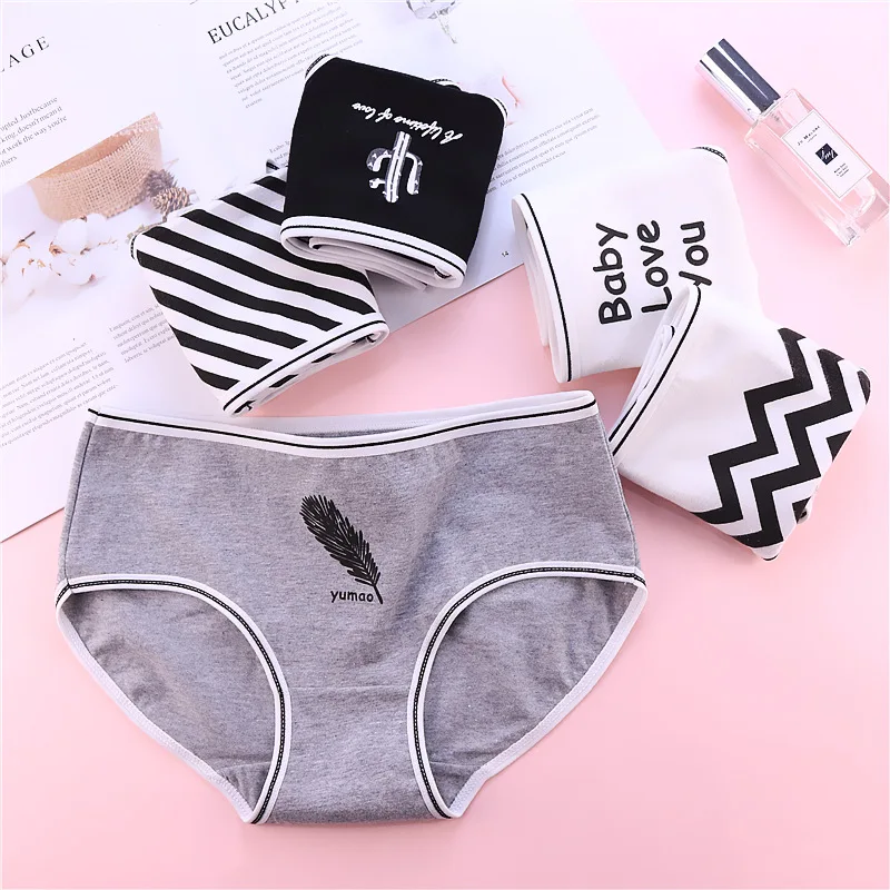 

Cotton Underwear Women's Sexy Panties Printing Briefs Underpant Calcinhas Lingeries Girls Panty Ladies Cute Intimates Boxers