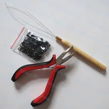 Удлинитель для ресниц комплект плоскогубцы(в зубах)+ петля крючок иглы+ 100 шт микро силикон шило с крючком