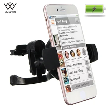 

XMXZCKJ Qi Wireless Charger Holder Air Vent Car Phone Holder 360 Degree For Samsung edge+ S7 S8 S6 Wireless Car Charger Holder